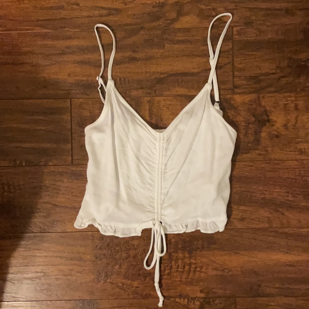 New Without Tags L.A. HEARTS White Frilly Crop Top - Picture 3 of 16
